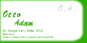 otto adam business card